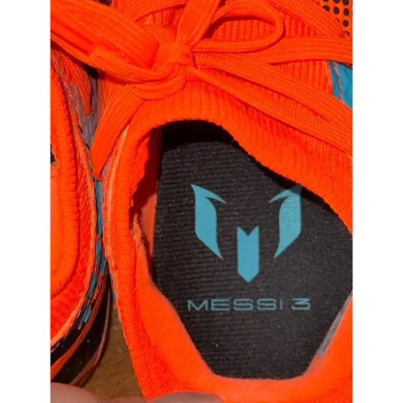 Adidas X SpeedPortal Messi.3 FG J Soccer Cleats Youth Size 2-5 Orange Blue Black - Picture 7 of 11